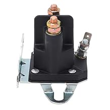 FFIME Starter Solenoid Relay, Silver Plated 12V Car Starter Solenoid Easy to Install MZ 108-5349-00 Professional for Lawn Mower