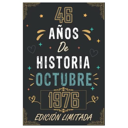 CUADERNO, 46 AÑOS DE HISTORIA OCTUBRE 1976 EDICIÓN LIMITADA: Regalo de 46 cumpleaños para mujeres y hombres, ideas de 46 cumpleaños... un ... regalo de 46 cumpleaños para él/ella.