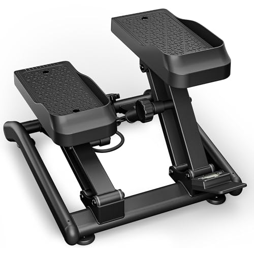 HOP Sport® Mini-Stepper für Zuhause 2 in 1 Up-Down Stepper HS-050B, Hometrainer für Zuhause mit LCD-Display, Fitnesstrainer leise rutschfest einstellbare Stufen, Trainingsgerät bis 110 KG