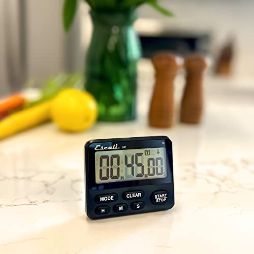 Escali Extra Loud Display Digital Kitchen Timer With Clock Mode, Recall Timer Magnetic Back #TOP3