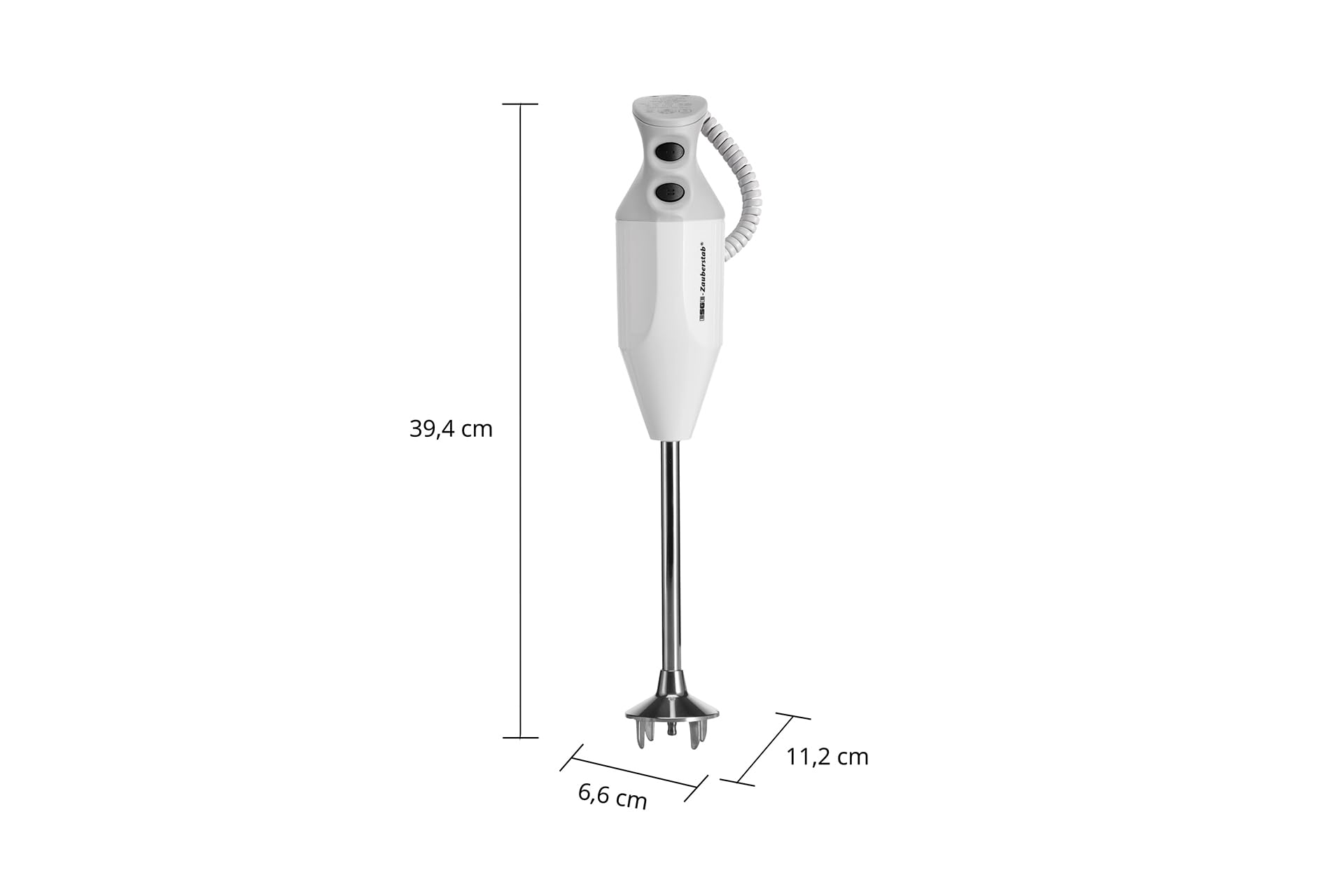 ESGE-Zauberstab P 200 Profi, frullatore a immersione bianco con accessori, fino a 17.000 giri/min, 90860, bianco/grigio