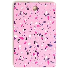 Society6 Bamboo Cutting Board | Emanuela Carratoni Celestial Geometric Art | Decorative Charcuterie Serving Board, Pink Terrazzo, 16"L x 10.5"W