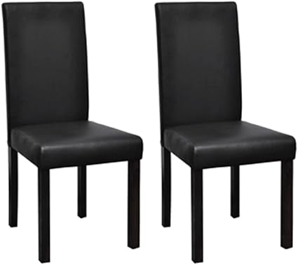 vidaXL 2X Sedie da Pranzo in Similpelle Nere Classiche Seggiole Cucina  Salotto : Amazon.it: Casa e cucina