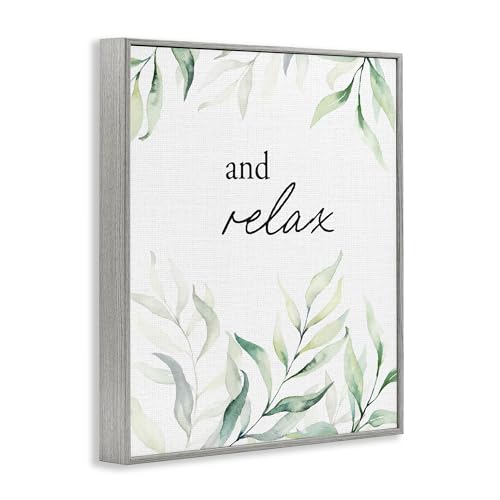 Verdure grise en giclée encadrée Stupell Industries pour une ambiance de salon apaisante