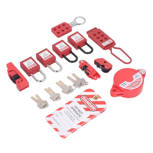 Electrical Lockout Tagout Kit, Lockout Padlocks for Industrial Electrical Equipment with ABS, Brass, Stainless Steel Material