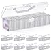 Kigley 8 Pcs Trading Card Storage Box Organizer Fit 4800 Plus Cards, Clear Plastic Deck Playing Card Case Holder Compatible with MTG TCG Baseball Football Sports Game Playing Card Collector (Box Only)