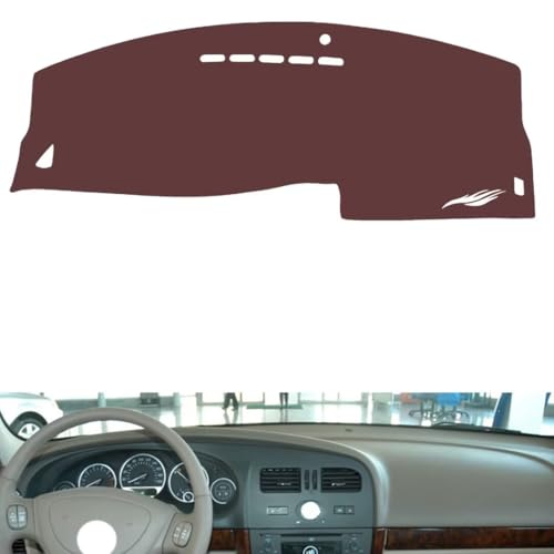Anti-Slip Sun-Proof Dashboard Cover Compatible with Buick Old Regal 2004-2008, Premium Leather (Brown)