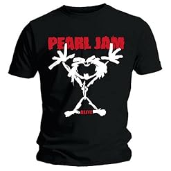 Pearl Jam T-shirt officiel avec logo Stickman Alive - Les Beatles, Paul McCartney, John Lennon, RIngo Starr, George Harrison