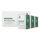 Amazon Aware Champú fortalecedor en barra con aceite de aguacate orgánico y aceite de oliva Fairtrade, 3 x 40 g