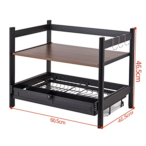 Support micro-ondes extensible pour comptoir de cuisine et rangement de four
