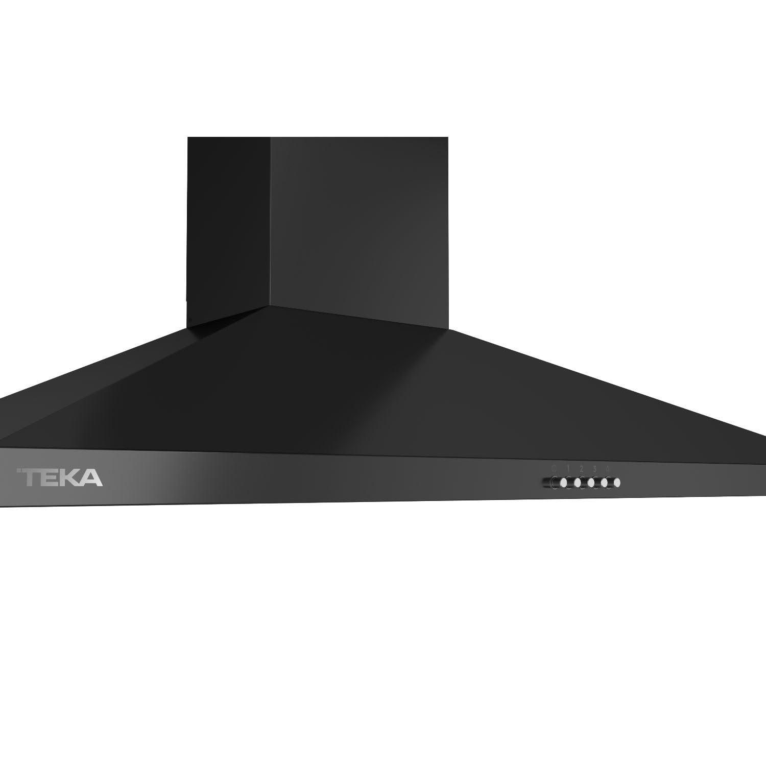 TEKA Campana Decorativa Piramidal, 3 Velocidades, 90 cm, Negra | Mandos Pulsantes, 1 Lámpara LED, 2 Filtros de Aluminio, Reducción de Salida Incluida, Instalación de Pared, DBB 94140 KOS