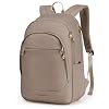 LIGHT FLIGHT Travel Laptop Backpack Women, 15.6 Inch Laptop Backpack with USB Charging Hole, Water Resistant College Bookbag, Black Computer Backpacks for Work, Champagne