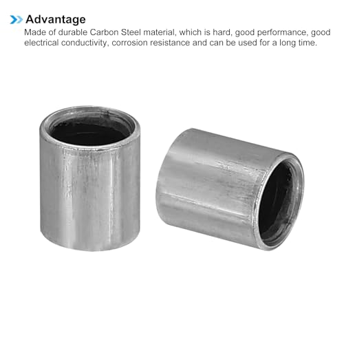 PATIKIL M5 Stahlabstandshalter, 40 Stück Metallabstandshalter Stahl 5mm ID x 7mm OD x 8mm L Kohlenstoffstahl Abstandshalter Schraubenabstandhalter Rund für 1/5 Zoll oder M5 Schraubenbolzen