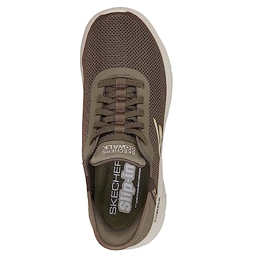 Skechers Herren Go Walk Flex Up Hands Free Slip-ins Sneaker, Braun, 50.5 EU Weit – Ansicht 4
