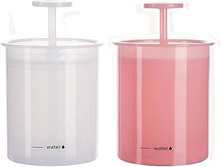 KRISMYA 2 Pcs Marshmallow Whip Maker Small Face Foam Maker Rich Cream Foamer Facial Cleanser Foam Cup Whip Bubble Maker for Face Wash (Pink and White)