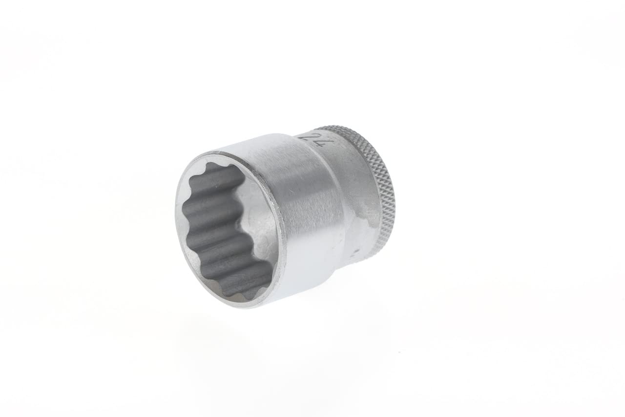 GEDORE Socket, 3/8" 10 mm drive, Bi-hex, 24 mm AF, Tool, D 30 24, Chrome-plated steel