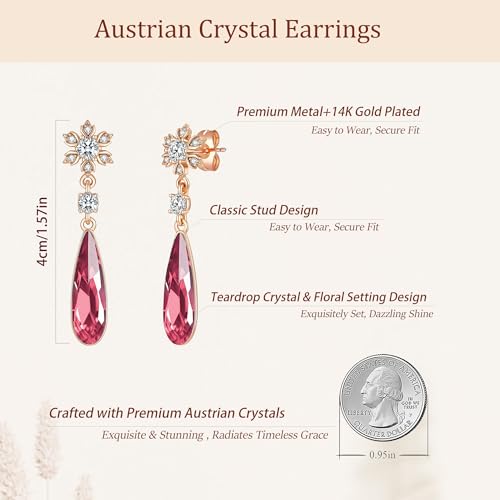50% Off Austrian Crystal Teardrop Earrings for Women - $10.99