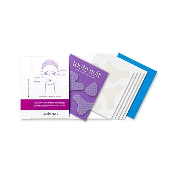 Toute Nuit Wrinkle Patches, Face Tape, Y-Shape - Preventing Frown Lines, Forehead and Around Lips - 20 Patches