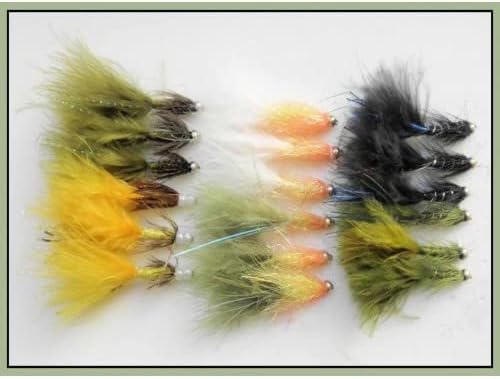 Damsel Trout Flies, 18 Pack Mixed Varieties inc, Flash, Size 10 For Fly Fishing