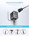 Universal Travel Adapter, VINTAR International Power Adapter with 6A 3 USB C and 2 USB Ports, All in One Travel Essentials Plug Adapter, Worldwide Outlet Converter for Europe UK USA AUS(Type C/G/A/I)