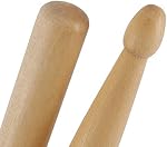 24 Pairs 5A Maple Wood Tip Drumstick, 16 inch Natural Drum sticks, Wooden Drum Sticks for Beginners and Adults