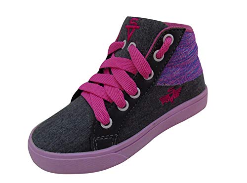 Botinha infantil menino e menina cores variadas SV POWER (Grafite-Pink, 25)