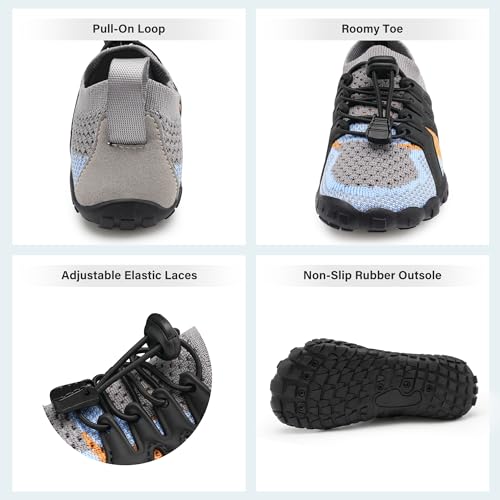 Image of Stelle Water Shoes for Kids Adjustable Laces | Quick Dry Barefoot Non-Slip Shoes with a Roomy Toe Box for Boys and Girls,Beach,Hiking,Toddler to Big Kid