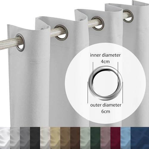 Rideau 100% lumière bloquer et isolant anti froid moderne 220x160cm brun - 7