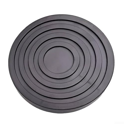 4 Pack Fitness Equipment Rubber Circular Cushions, Anti-Slip Noise Reduction Pads for Treadmills & Stationary Bikes, Floor Protection Mats for Home Gym, Black(Small)