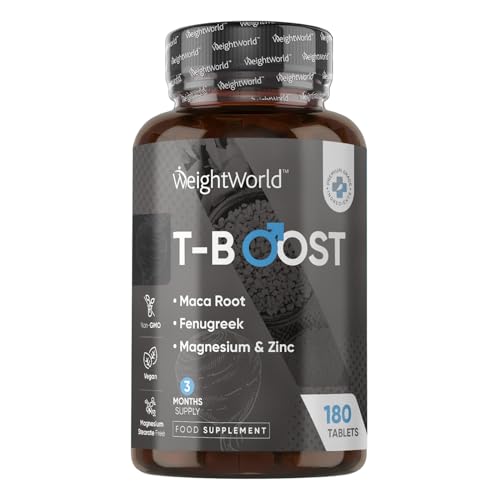 Testosterone Supplements for Men - 180 Vegan Tablets - 3 Months Supply