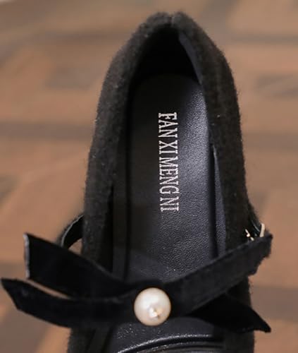 Plush Fuzzy Bow Flats for Women Trendy Pointed Toe Flat Shoes Cute Fall Mary Jane Ballet Flats Shoes Casual Comfortable Dressy Work Flat 20254