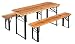 Produktbild Stagecaptain BBK-110 Hirschgarten Kinder-Festzeltgarnitur 110 cm - kleine Sitzgelegeneheit für Kinder - bestehend aus 1 Tisch und 2 Bänken - extra niedrig (Tischhöhe: 53 cm, Sitzhöhe: 32 cm)