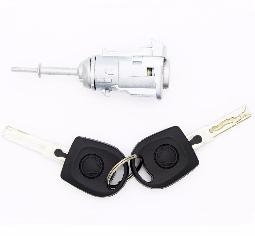 Cylindre DE Serrure DE Porte Gauche avec 2 CLÉS, for VW, for Passat, for Seat, Toledo Leon Arosa Lupo 3B0837167 Barillet de Serrure de Voiture