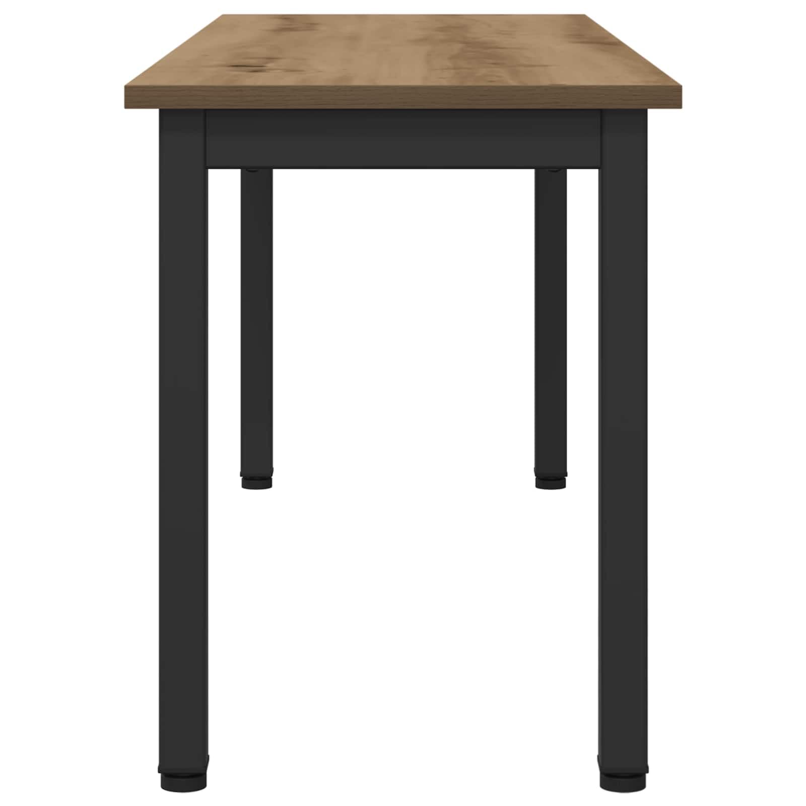 Ławka materiał drewnopochodny dąb 110 x 35 x 45 cm