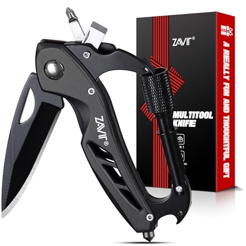 Men Gifts, Multitool with Pocket Knife, Stocking Stuffers Christmas Birthday Gifts for Brother Uncle Guy Boyfriend, Gifts ldea for Men, Groomsmen Gifts, Self Defense Keychain, Camping Essentials