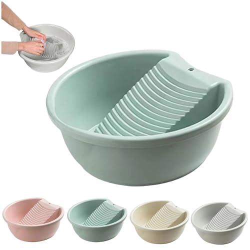 Lavadero Para Lavar Ropa a Mano, Washboard for Hand Washing Clothes, Non-Slip Design for Delicate Laundry, Ideal for Home, Dorm, Camping & Travel Use (LBA)