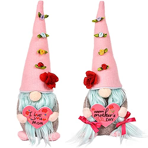 Muttertag Deko Muttertagsgeschenk Wichtel Figuren Zwerg Gesichtslose Puppen Dekorationen Schlafzimmer Wohnzimmer Geschenke Hochzeit Dekoration Desktop Ornamente Blau (A+B) Cover