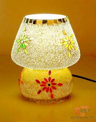 Glass Lamp, Multicolour, Pack of 1