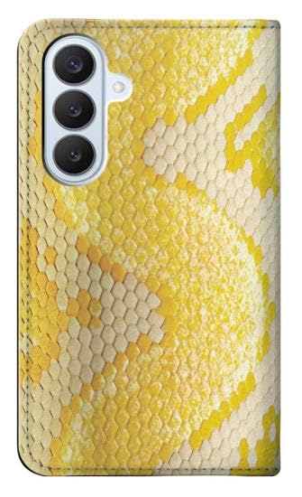 Étui serpent jaune Samsung S26 Plus housse cuir flip imprimé - 2