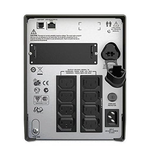 APC Smart-UPS SMT - SMT1000I - Uninterruptible Power Supply 1000VA (Line Interactive, AVR, LCD Panel, 8 Outlets IEC-C13, Shutdown Software) - Image 5
