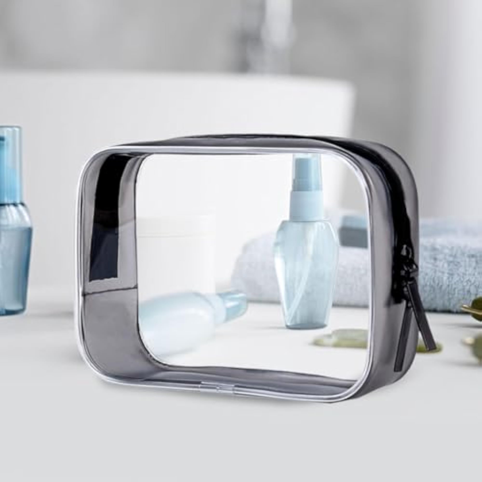 Portable Clear Toiletry Bag for Grooming Set, Unisex