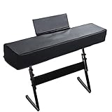 Elektronisches Klavier und Staubschutz für Klaviertastatur 88-Tasten Klavier Abdeckung E-Piano Tastaturabdeckung Tuch mit Notenständerabdeckung, Länge 133cm Breite 30cm, Black