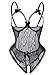 Produktbild Armondii Damen Große Größen Dessous Transparent Lingerie Bodysuit Nachtwäsche (XL, Schwarz)