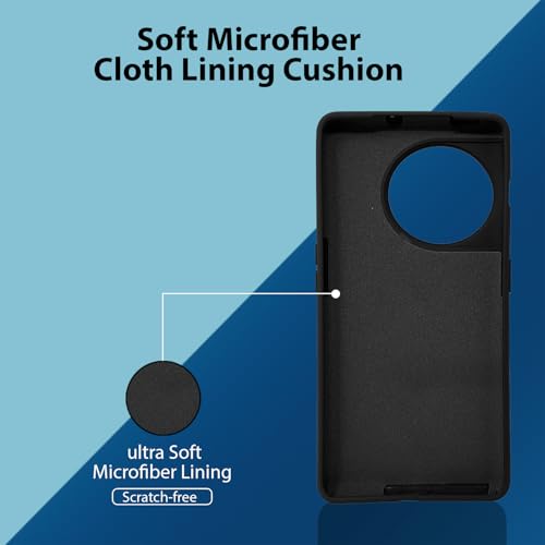 Image of LIRAMARK Liquid Silicone Soft Back Cover Case for OnePlus 11 5G / 1+11 5G (Black)