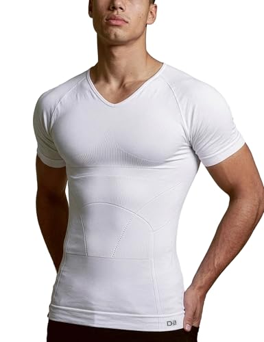 Image of DAMENSCH Form Shapewear for Men, Comfortable and Stretchy Body Shaper for Man, Posture Correcting Tummy Tucker, Breathable Gynecomastia Compression T Shirt, Ideal for Parties Shirt Tucker for Men