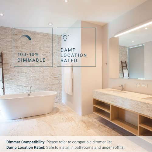 Parmida (12 Pack) 5/6 Inch Dimmable Led Disk Light Surface Flush Mount 15W, Ul Listed, Recessed Retrofit Ceiling Lights, Energy Star, Installs Into Junction Box Or Recessed Can, 1050Lm - 2700K #TOP4