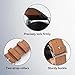 ELUTENG 2 Pack Leather Bands Compatible with Samsung Galaxy Watch 7 6 5 4 40mm 44mm/Watch 6 4 Classic Band 42mm 46mm 43mm 47mm, 20mm Soft Adjustable Slim Leather Band for Samsung watch bands women