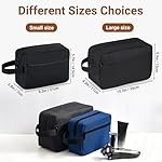 Elviros Travel Toiletry Bag for Women and Men,Lightweight Makeup Bag Hanging Dopp Kit with Shaving Compartment Cosmetic Organizer Small Tool Bag Travel Essentials,Gifts for Men(Black) - Image 5