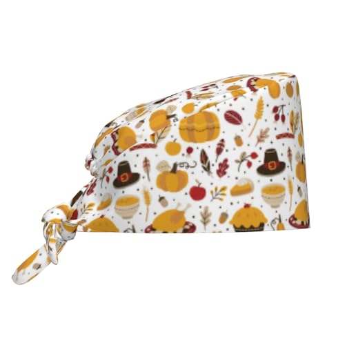 Gorras quirúrgicas para hombre y mujer – Gorro de trabajo ajustable para acción de gracia – Gorro quirúrgico para hombre y mujer – Gorro de enfermera con diadema absorbente negra