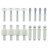 HARSKIYER 16 Pack Bifold Door Hardware Kit, Bi-fold Closet Door Repair Kit Include Guide Wheel, Top and Bottom Pivots and Spring-Load Part, Door Replacement Parts for Folding Door, Accordion Door